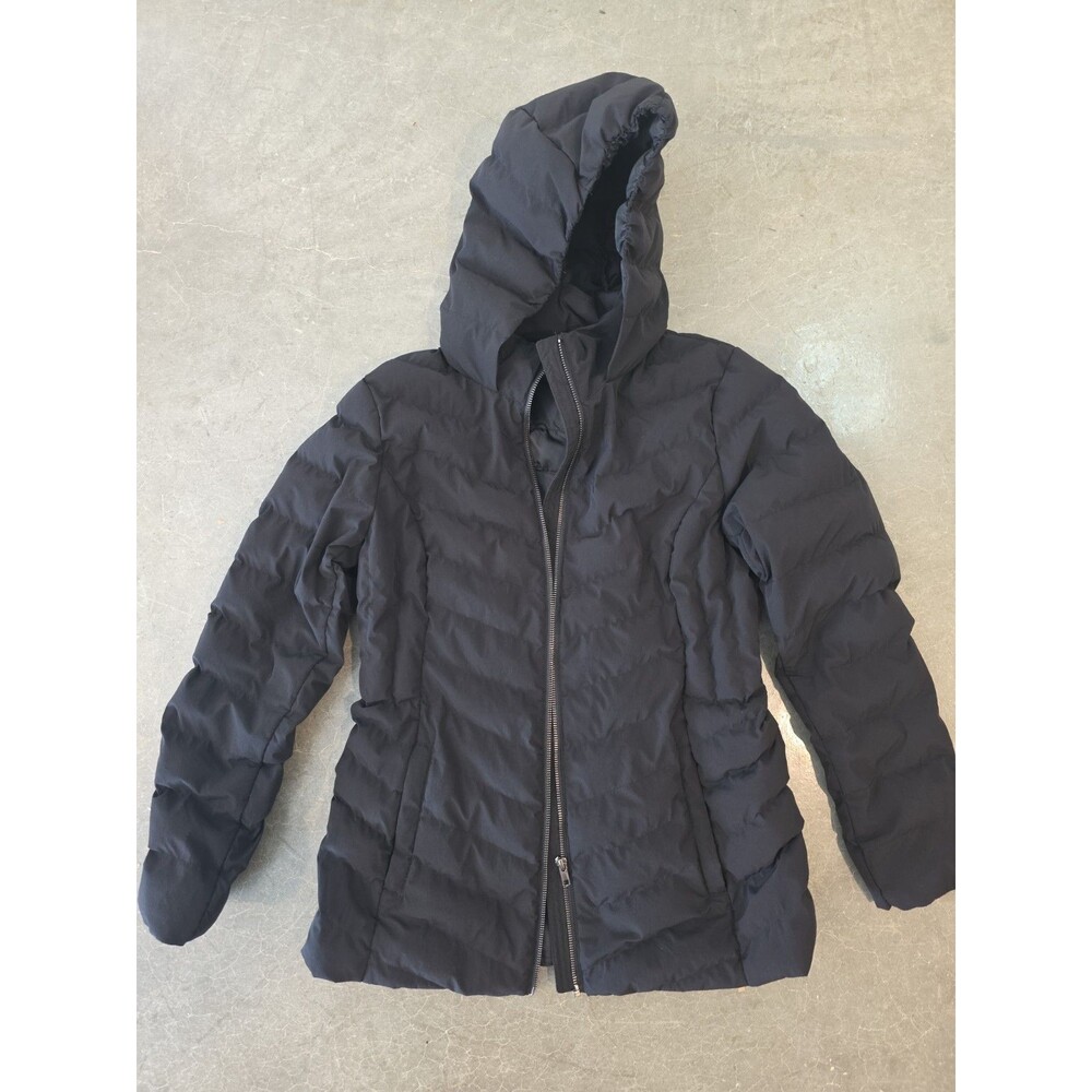 32 Degrees Heat Women’s Black Puff Jacket Black Hooded Size S